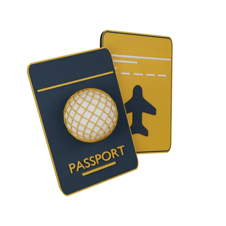 Passaporte  3D Icon