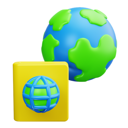 Passaporte internacional  3D Icon