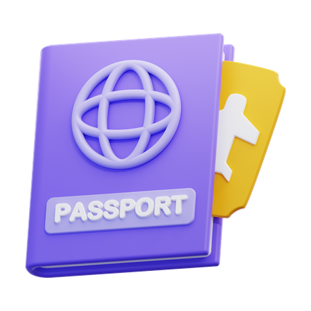 Passaporto  3D Icon