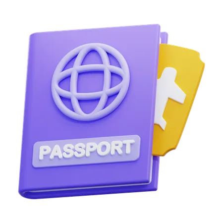 Passaporto  3D Icon