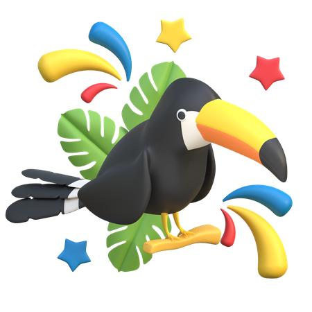 Pássaro tucano  3D Icon