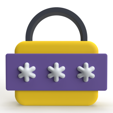 Passcode  3D Icon