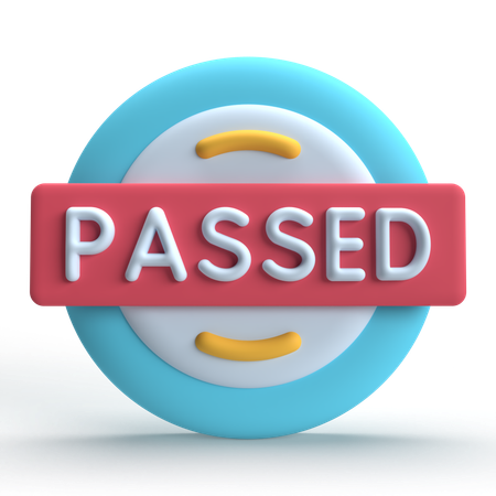 Passed  3D Icon