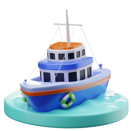 Passenger Boat  3D Icon