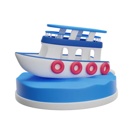 Сruise Liner 3 D Render Icon 3D Icon