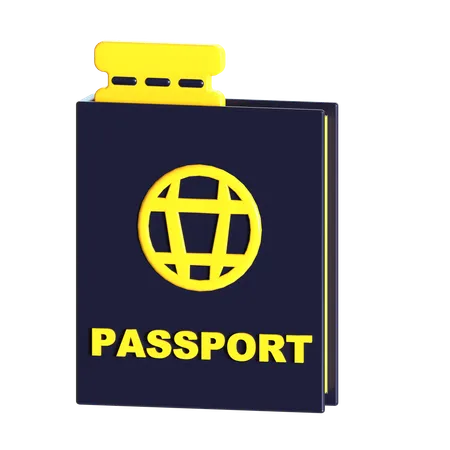 Passeport  3D Icon