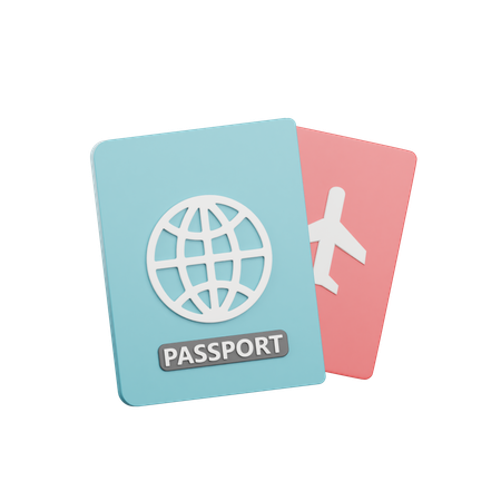 Passeport  3D Icon