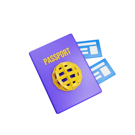 Passeport  3D Icon