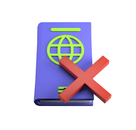 Passeport non approuvé  3D Icon