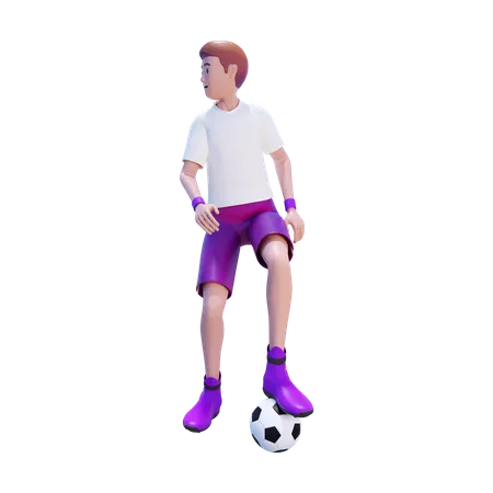 Passer le ballon  3D Illustration