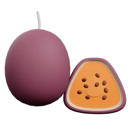 Passion Fruit 3D Illustration