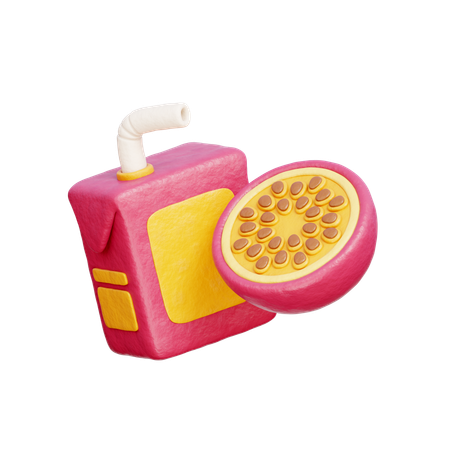 Passion Fruit Juice Box  3D Icon