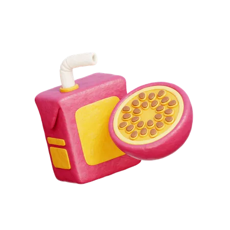 Passion Fruit Juice Box  3D Icon