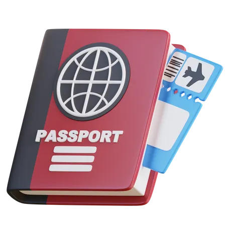 3 D Illustration Passport 3D Icon