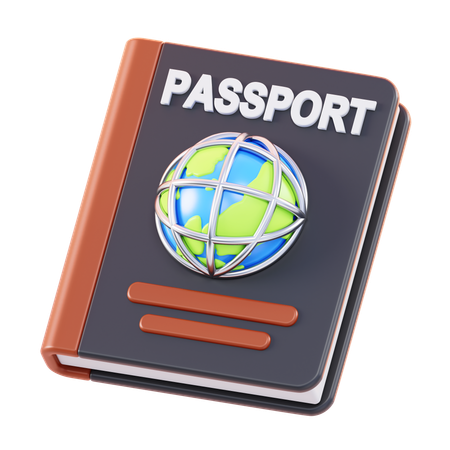 パスポート  3D Icon