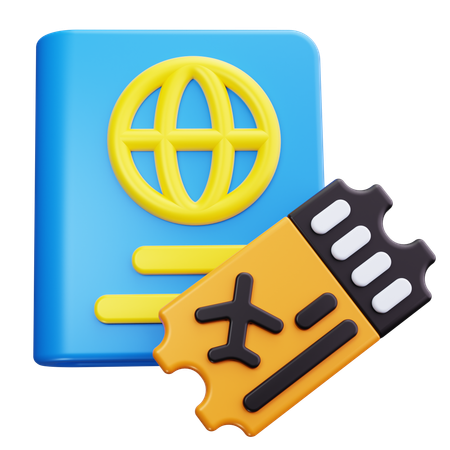 パスポート  3D Icon