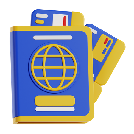 パスポート  3D Icon