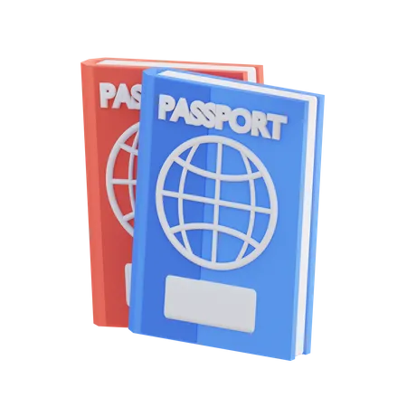 3 D Illustration Of Passport 3D Icon