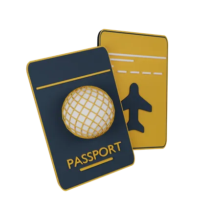 Passport 3 D Icon Contains PNG BLEND GLTF And OBJ Files 3D Icon