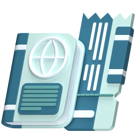 Passport And Tickets  3D Icon