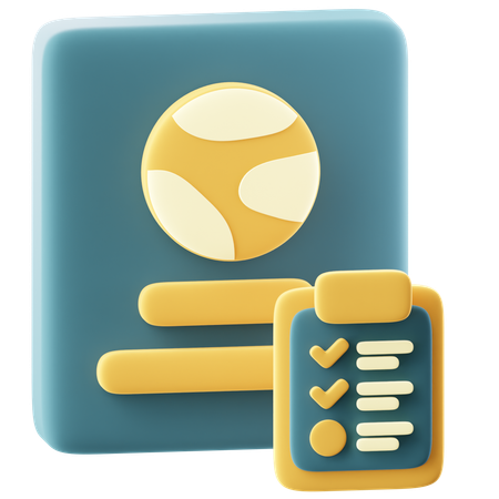 Passport Checklist  3D Icon