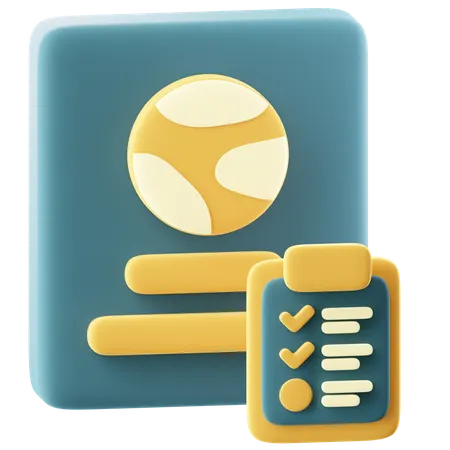Passport Checklist  3D Icon
