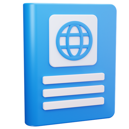 Passport Info  3D Icon
