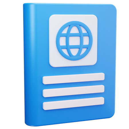 Passport Info  3D Icon