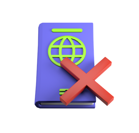 Passport Not Approved  3D Icon