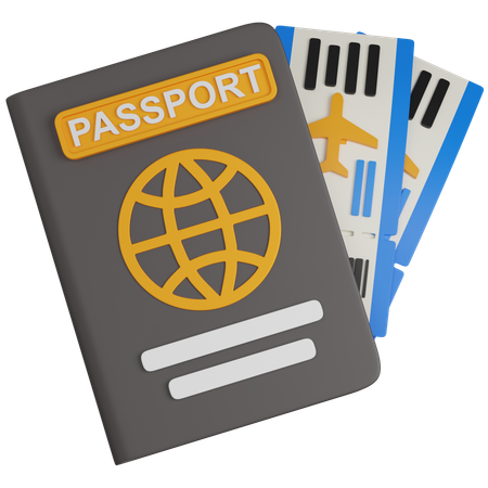 PASSPORT TICKET  3D Icon