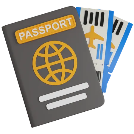 PASSPORT TICKET  3D Icon