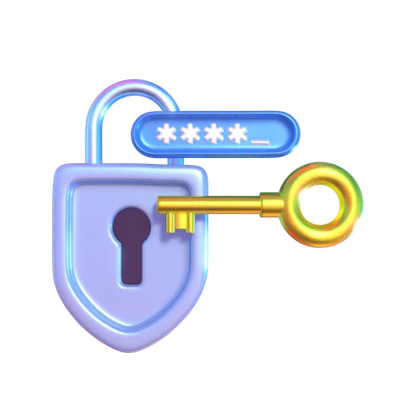 The 3 D Lock And Key For Password Security Is An Intricate And Secure Depiction Of Digital Protection 3D Icon