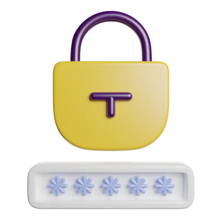 Password Securrity Lock 3D Icon