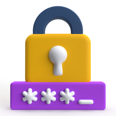 Password  3D Icon