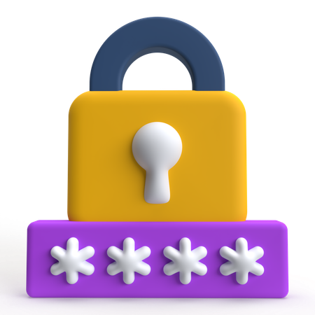 Password  3D Icon