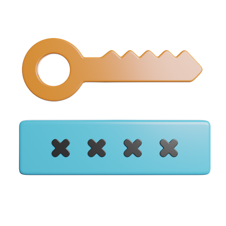 Password  3D Icon