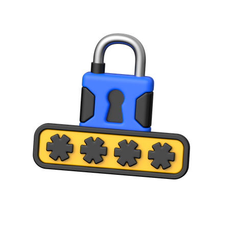 Password  3D Icon