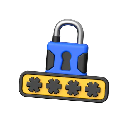 Password  3D Icon