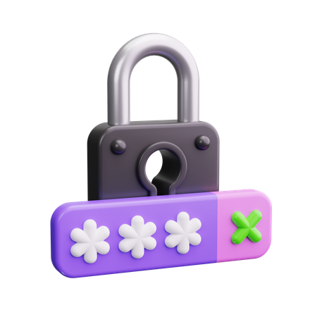 Password  3D Icon