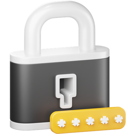 Password  3D Icon