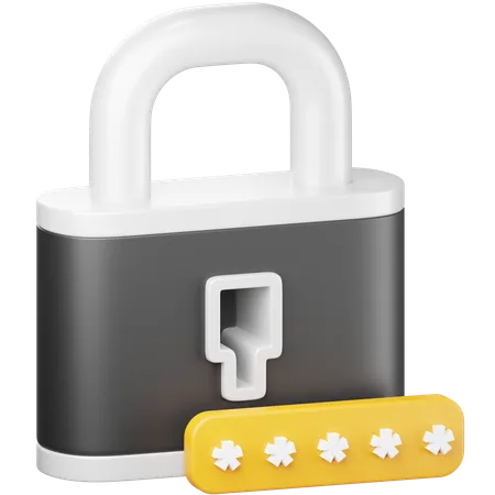 Password  3D Icon