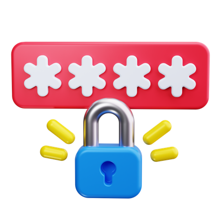 Password  3D Icon