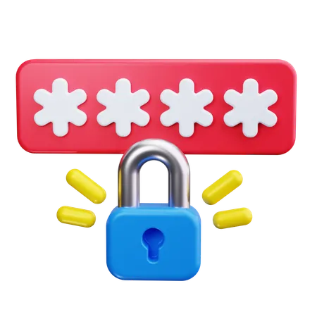 Password  3D Icon