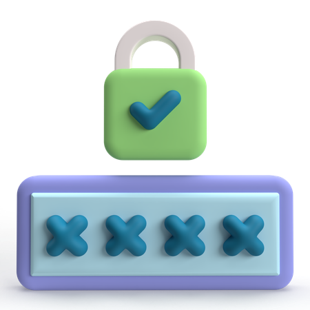 Password  3D Icon