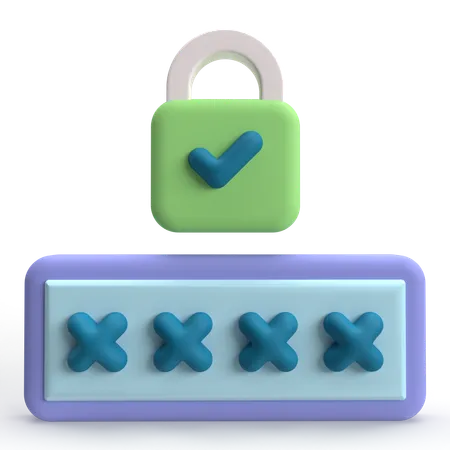 Password  3D Icon