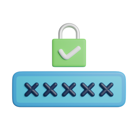 Password  3D Icon