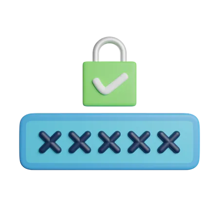 Password  3D Icon