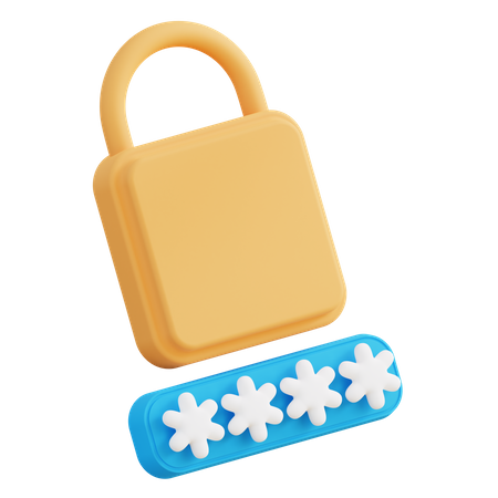 Password  3D Icon