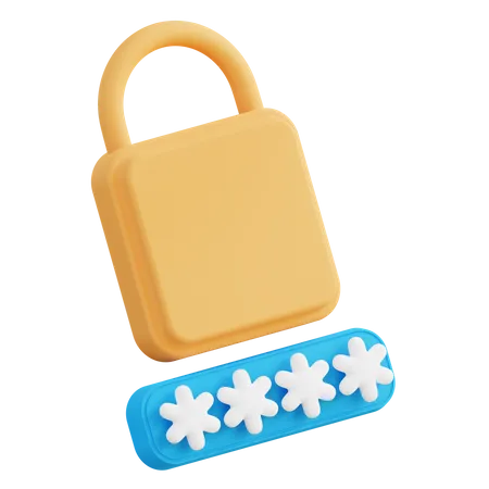 Password  3D Icon