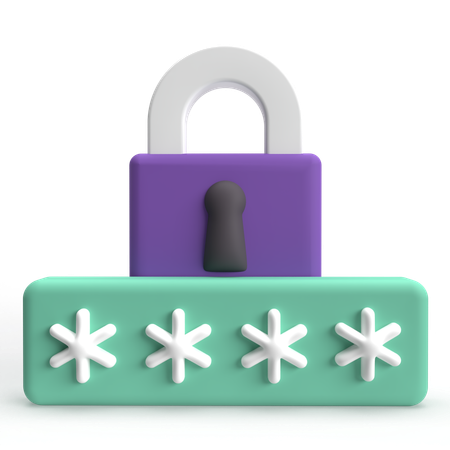 Password  3D Icon